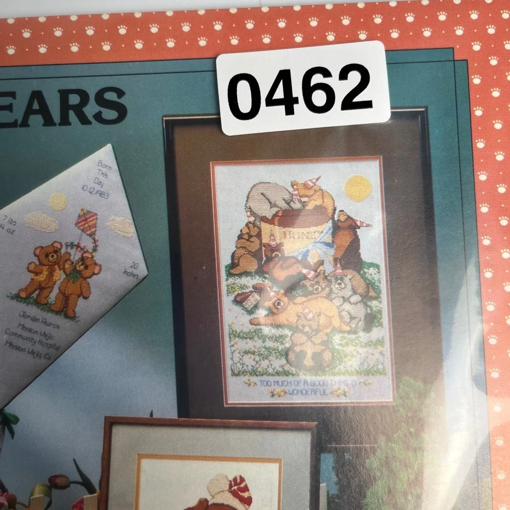 VTG Hugga Bears Craftways Cross‎ Stitch Patterns Book Teddy Bear Designs